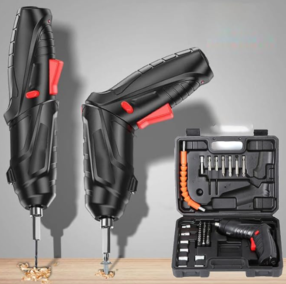 Destornillador Eléctrico Multifunción con Mango Giratorio – 47 Piezas Pro