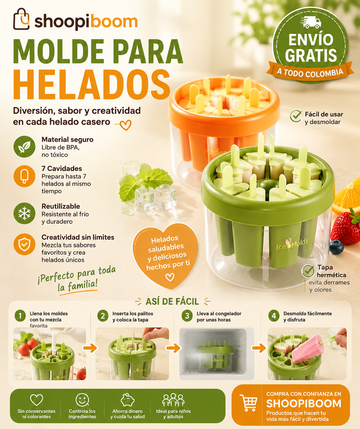 Molde Para Helados Caseros