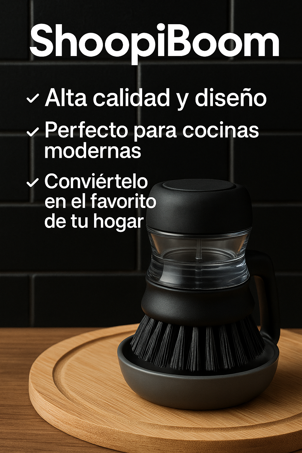 Cepillo Dispensador De Jabón Para Cocina